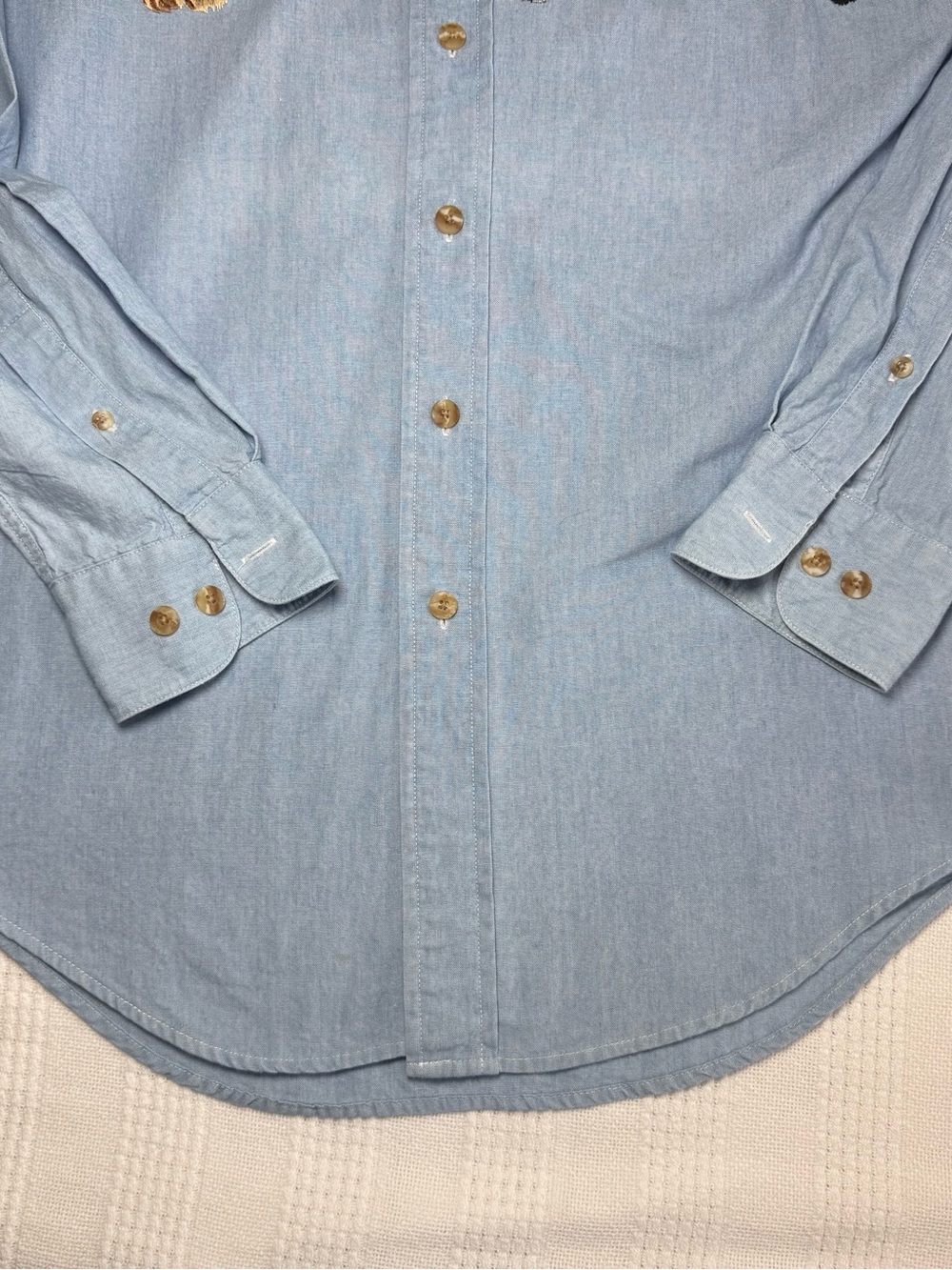 VTG 80s RARE Banana Republic Safari & Travel Clothing Co. Dog Embroidered Shirt - Picture 7 of 10